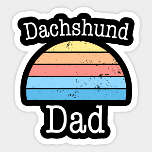 Dachshund Dad Vintage Retro Sticker